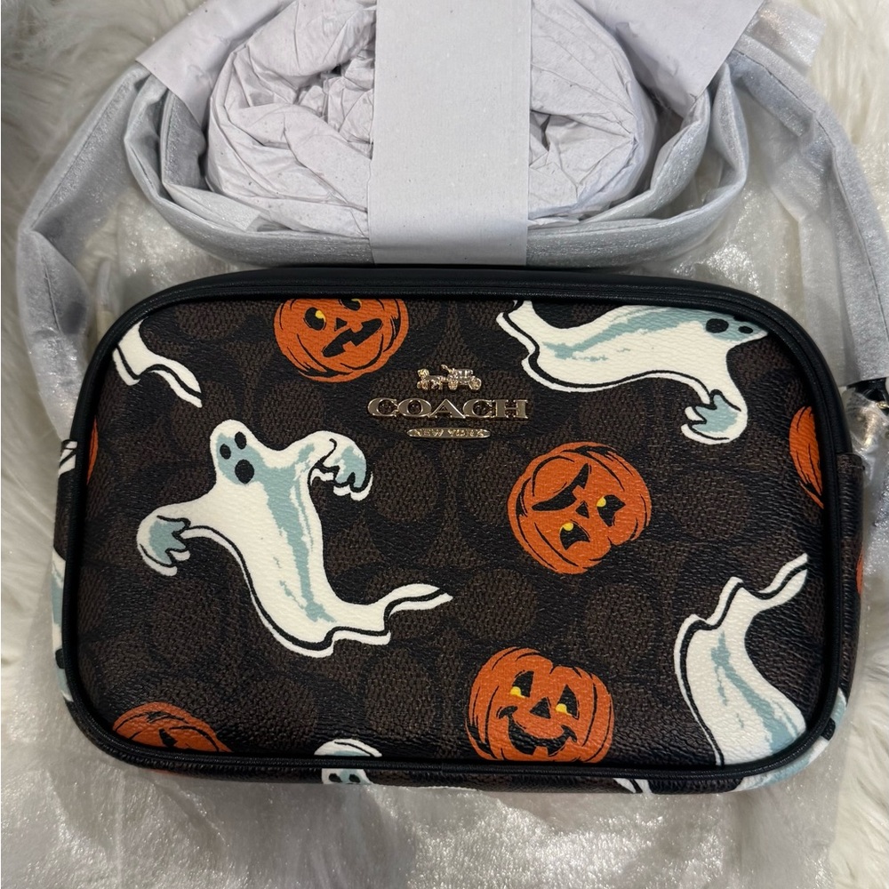 Coach Mini Jamie Camera Bag In Signature Canvas Halloween Print
